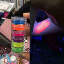 6Pcs/Set Luminous Fluorescent Powder Glow In The Dark Nail Art Decor For Wo Y7T9