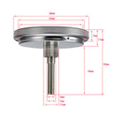 Stainless Steel Oven Cooker Thermometer Temperature Gauge for Home Kitchen A