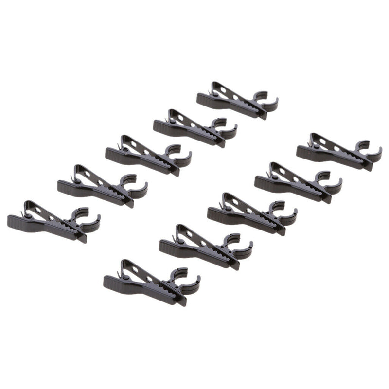 10 Pack Metal Clip , 12mm/0.47inch Dia Lapel / Lavalier Microphone Tie Clip
