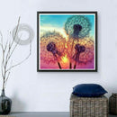 5D DIY Diamond embroidery sunset dandelion diamond painting Cross Stitch Rh B8A9