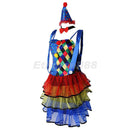 Funny Circus Clown Costume Princess Fancy Dress Halloween Christmas Outfit