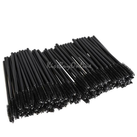 100pcs Mini Disposable Eyelash Brush Mascara Wands Applicator Spoolers Makeup