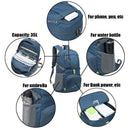 Foldable Waterproof Backpack 35L Lightweight Portable Rucksack Outdoor Larg J5E2