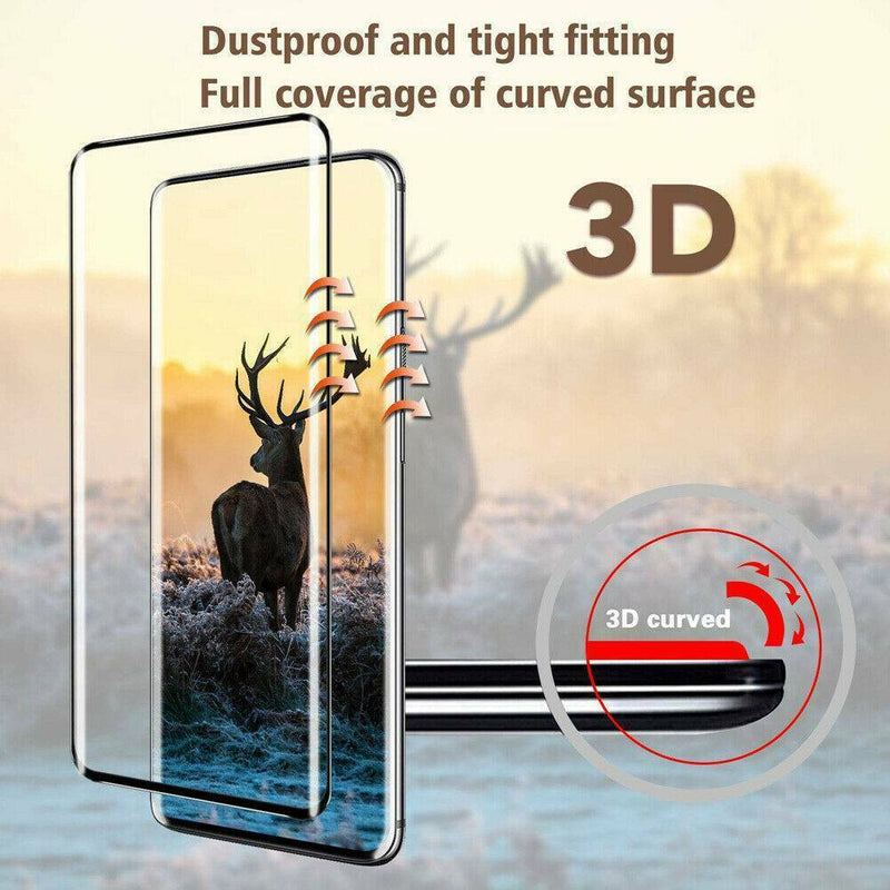 For OnePlus 7T Full Cover 9D Curved Tempered Glass 9H Screen Protector Black
