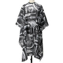 Black Hairdressing Cape Hair-Cut Salon Barber Nylon Cloth Wrap Protect Gown AES