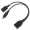 Splitter 1:2 Female To Micro Male + Female HOST OTG Adapter Cable JR