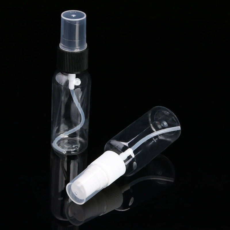 4pcs 30ml Portable Transparent Empty Mini Spray Bottle with 4pcs Funnel Set A