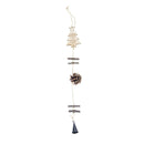 Wood Christmas Tree Star Pine Cone Ball Pendant Hanging Decor Ornament (C) A