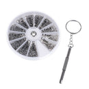 1000X Tiny Screws Nut + Screwdriver Watch Eyeglass Glasses Repair Tool Set KitME