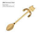 5 Pcs Mini Cat Coffee Spoon,Stainless Steel Hanging Cup Teaspoons Demitasse K6H6