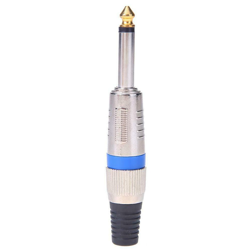 Mono 6.35mm 1/4 Inch Nickel Plated Male Tip Audio Sound Mic Jack Plug Conne A