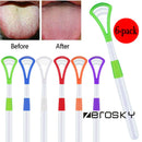 6Pcs Plastic Tongue Cleaner_Scraper_Dental Care Oral Hygiene Mouth Fresh Tools
