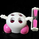 Cute Kids Hourglass Toothbrush Holder Timer Three Minutes Smile Sand Timers J8O9