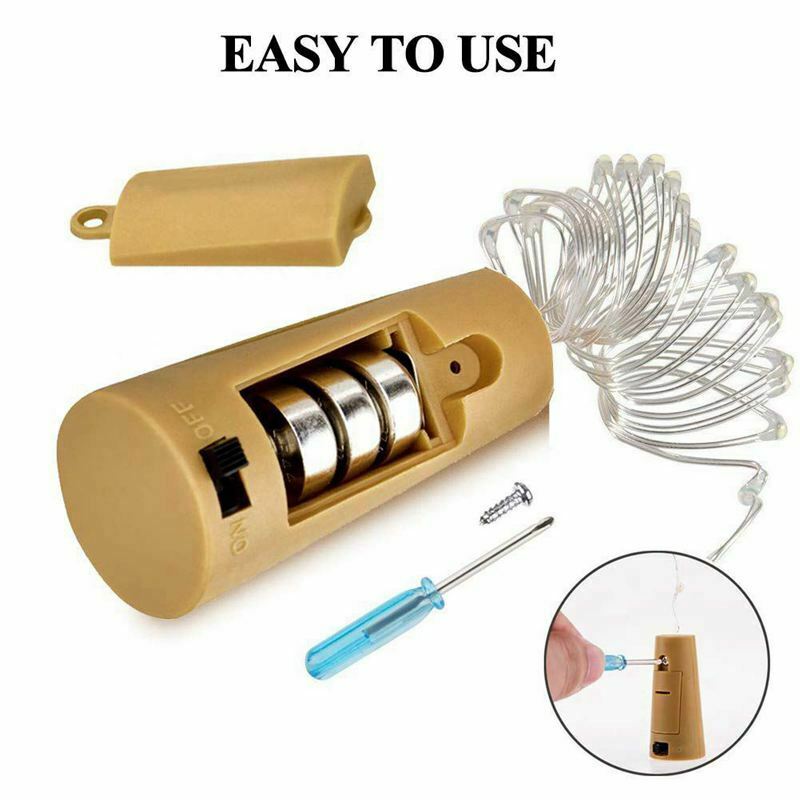 Cork Lights for Wine Bottle, Wine Bottle Lights 12 Pack 6.5ft 20 LED Wine C S5F7