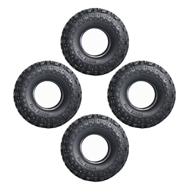 4pcs/Set Truck Car Wheel Tyre Tires Rim Black Rubber for Rock Crawler Axial