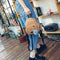 Girl Mini Backpack Women Fur Ball Winter Velvet Shoulder Bag(Khaki)