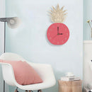 Nordic Pineapple Wall Clocks Children'S Room Wooden Silent Wall Clock Home