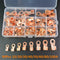 90 Pcs/Box Copper Battery Cable Connector Terminal Open Lugs Wire Terminals Kit