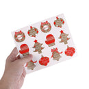 120pcs Merry Christmas Sealing Stickers DIY Gifts Candy Bags Labels Paper TagsJR