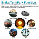 1X 4" Round Red/Amber 16-LED Truck Trailer Brake Stop Turn Signal Tail Lig T J!E