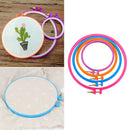 4Pc Embroidery Hoops Set Plastic Round 6/7/ 8/10Inch Cross Stitch Needlework DIY