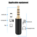 5PC 3.5mm 1/8" Male Jack Mini Black Audio Plug Male Stereo Adaptor DIY Soldering