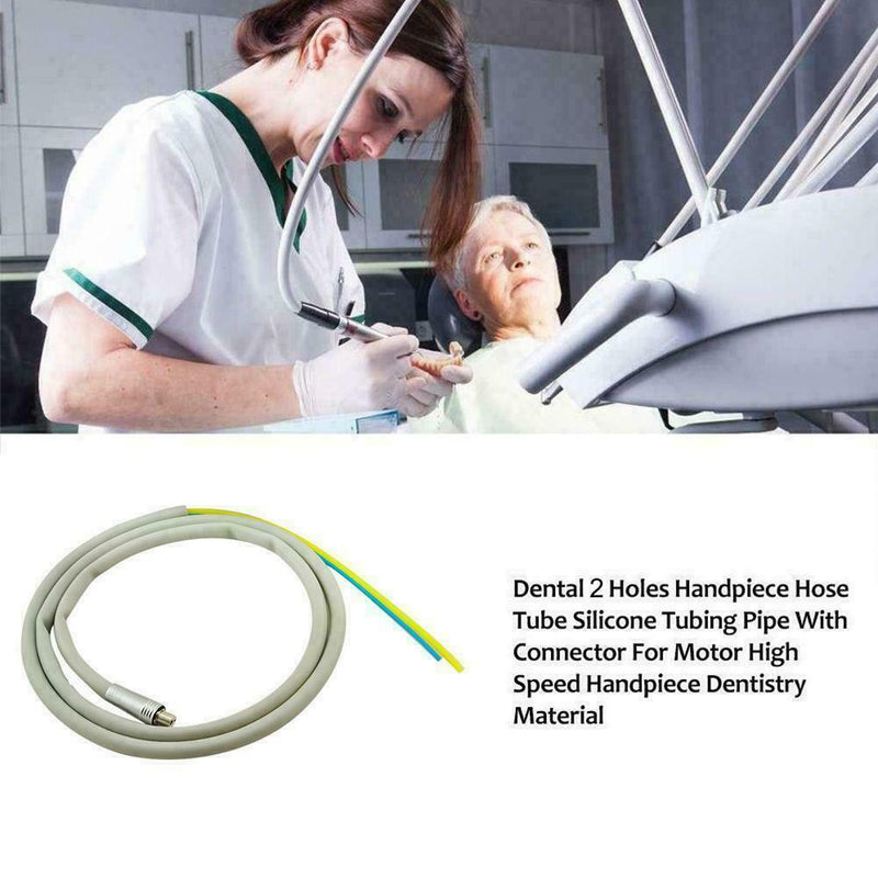 Dental 2 Holes Handpiece Hose Tube With Connector For High Speed Handpiece A0W9