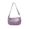 Alligator Pattern Shoulder Totes Bag Women Leather Chain Handbag (Purple)
