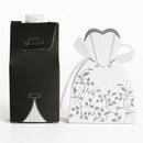 50 pairs dragee Box black groom + white bride for Wedding