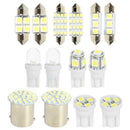 14Pcs LED Interior Package Kit For T10 36mm Map Dome License Plate Lights