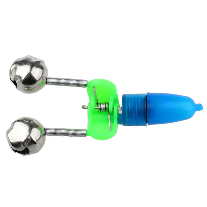 20Pcs Electronic Night Fishing Bite Alarm Twin Bells Light Alerter Ring Accs