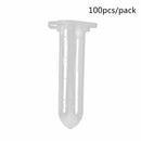 100Pcs 2ml Clear Plastic Vials Container Snap Cap Centrifuge Tubes Vials Sample