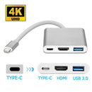 Type C to 4K HDMI USB 3.0 Charging HUB Adapter USB-C 3.1 Converter Macbook K7U4