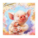 5D DIY Full Drill Square Diamond Painting Lovely Pig Cross Stitch Mosaic