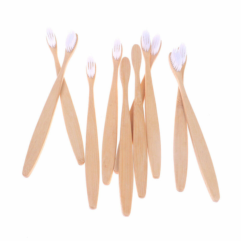 10Pc Oral Care Durable Toothbrush Bamboo Environmental Soft Teeth Brushes n BX