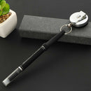 Retractable Anti-Theft Wire Rope Pen Holder Key Ring Reel Buckle with Clip