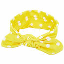 Hairband,Baby Ears Rabbit Polka Dot Elastic Bow Turban Knitted HeadBand (Ye Z9Q6