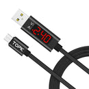 Quick Charging Micro USB Cable 39inch Nylon Braided Wire for  Black