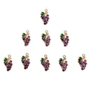 10Pcs/lot Alloy Enamel Grape Fruit Charms Pendants Craft DIY Jewelry Findings FT