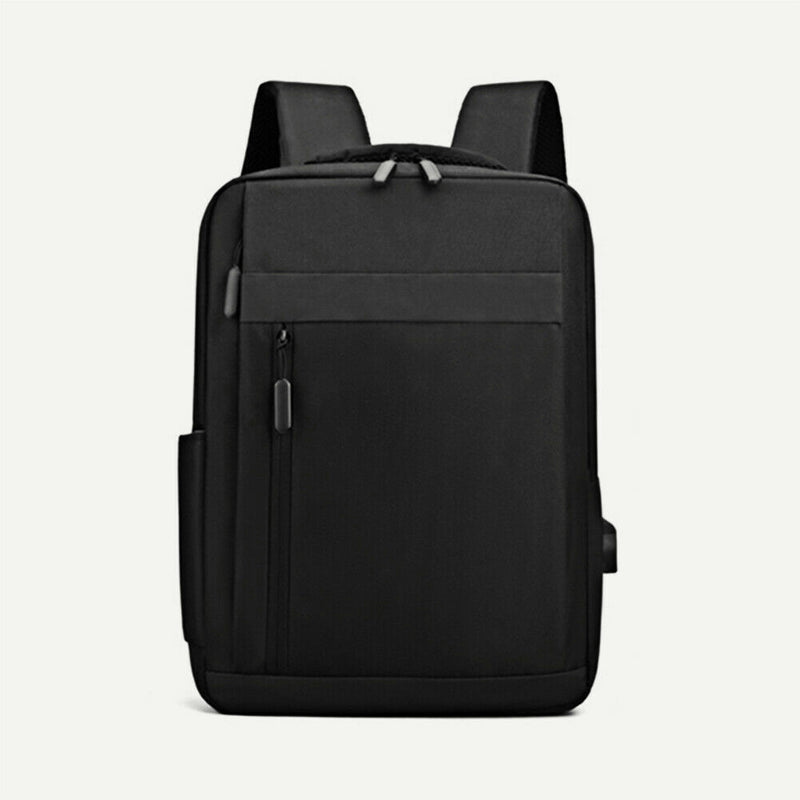 Nylon Backpack Men Women Laptop Mochila Big Capacity Travel Bagpack (Black)