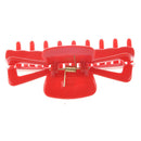 Plastic Red Spring Loaded 18 Teeth Barrette Hair Claw Clamp 4.5" Long for W