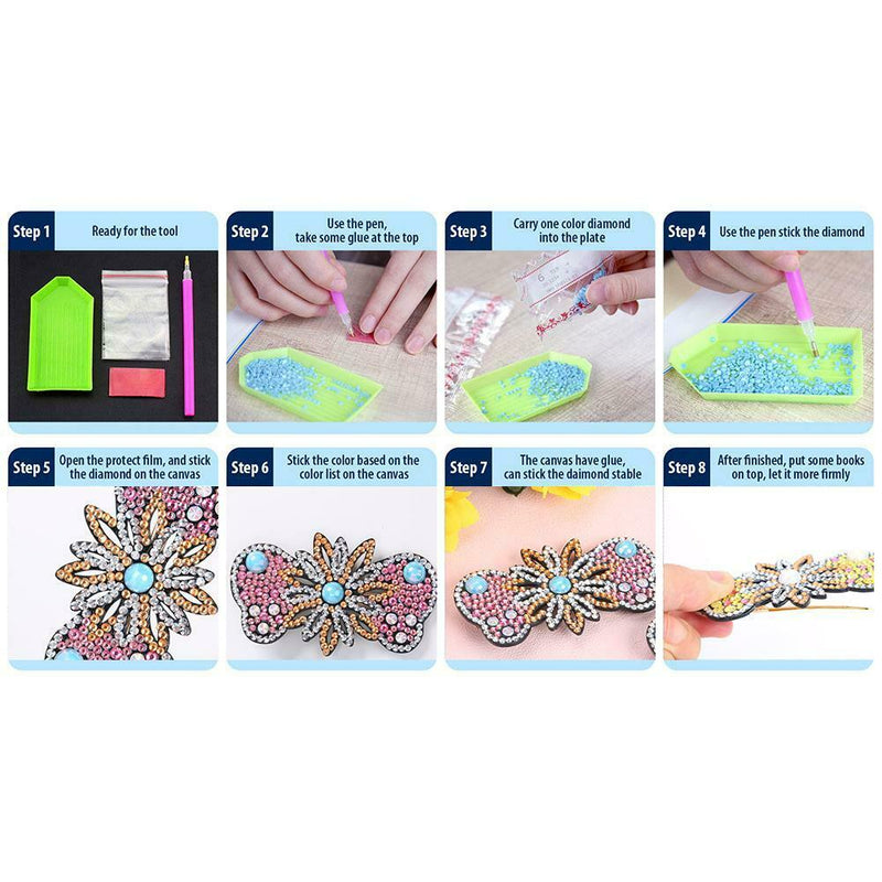 3pcs Butterfly Hair Clips DIY Rhinestone Barrettes Girls Bobby Pin Hairpins