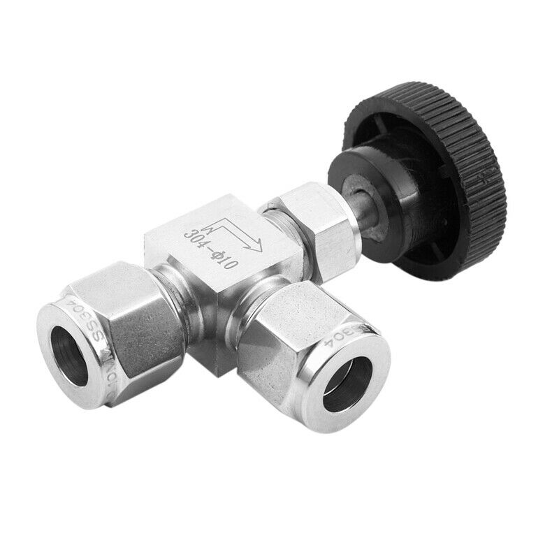 Adjustable Right Angle Needle 10Mm Hard Tube Ss304 Flow Control Shut Off Cr U7L2