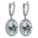 blue Filled Opal Women Jewelry Hook Dangle Anniversary Earrings Drop K7V7