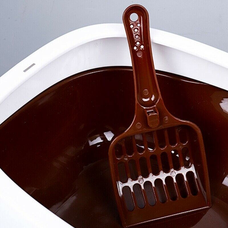 Large Size Cat Litter Box Semi-Closed Cat Sandbox Toilet for Pet Cat Traini Q8G5