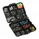 170pcs/set Fishing Luminous Beads Lead Sinker Swivels Snaps Rock Fishing Tackle