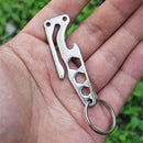 Top 1X Stainless Steel Pocket Multifunction Tool Opener Keychain Key Ring EDC FT