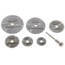 7PC  Cutoff Circular Saw HSS Rotary Blade Tool Cutting Discs Mandrel