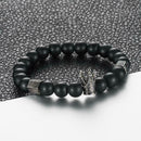 Fashion Beads Bracelet Round Bead Crown Men Bangle DIY Handmade Jewelry