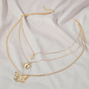 Multi Layer Butterfly Love Choker Pendant Women Necklace Long Sweater Chain